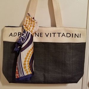 Adrienne Vittadini Canvas Bag & Scarf